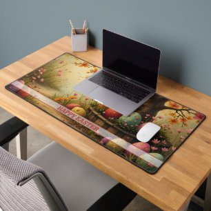 Spring Blossom Magic with Easter Egg Splendour Desk Mat
