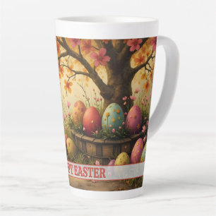 Spring Blossom Magic with Easter Egg Splendour Latte Mug