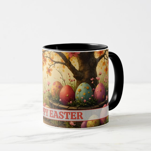 Spring Blossom Magic with Easter Egg Splendour Mug (Front Right)