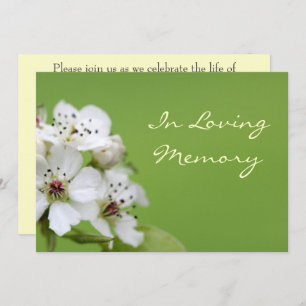 Spring Blossom Memorial Service Funeral Invitation