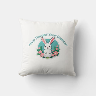 Spring Blossom Minimal Rabbit Cushion
