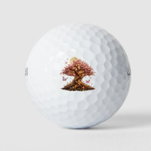 Spring Blossom Moon Tree Golf Ball