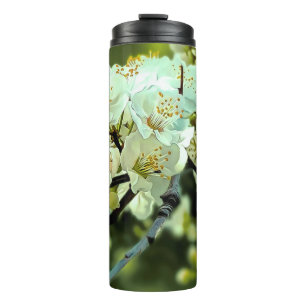Spring Blossom Ornamental Illustration Green Thermal Tumbler