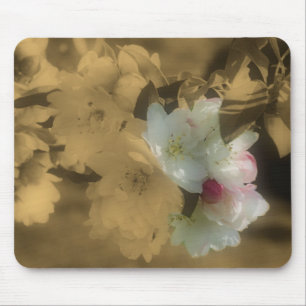 Spring Blossom Sepia Flowers Mousepad