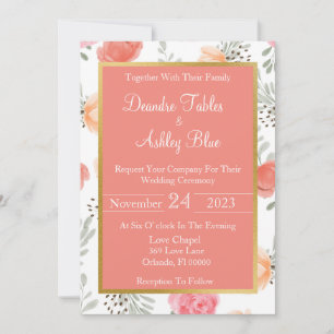 Spring Blossom Wedding Invitation