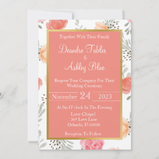 Spring Blossom Wedding Invitation