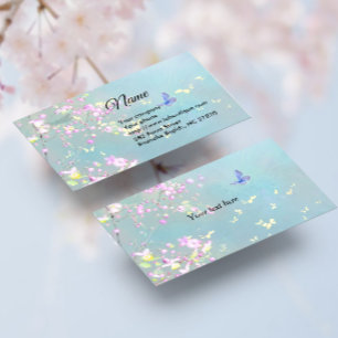 Spring Blossoms and Butterflies Business Card
