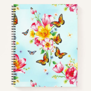 Spring Blossoms and Butterflies Notebook