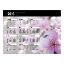 Spring Blossoms Calendar 2016