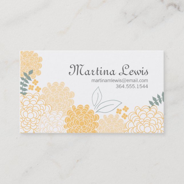 Spring Blossoms Calling Card (Front)