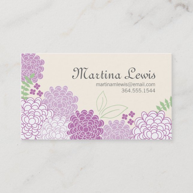 Spring Blossoms Calling Card (Front)