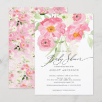 Spring Blossoms Floral Baby Shower Invitation