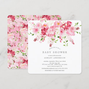 Spring Blossoms Floral Baby Shower Invitation