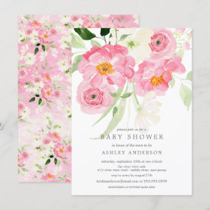 Spring Blossoms Floral Baby Shower Invitation