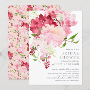 Spring Blossoms Floral Bridal Shower Invitation