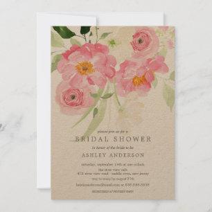 Spring Blossoms Floral Bridal Shower Invitation