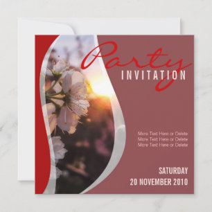 Spring Blossoms Flower Party Invitation