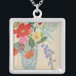 Spring Blossoms II Silver Plated Necklace<br><div class="desc">Floral</div>