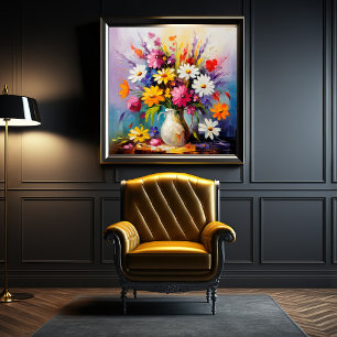 Spring Blossoms in Bloom, Flower Arrangement Art Poster
