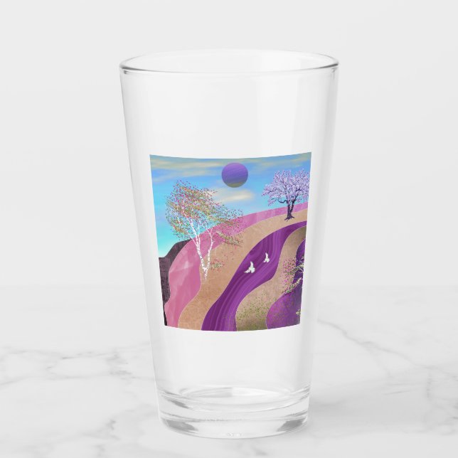 Spring Blossoms Landscape Glass (Front)