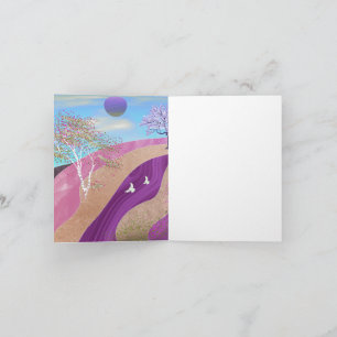 Spring Blossoms Landscape Note Card