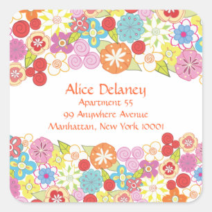 Spring Blossoms Return Address Labels Stickers