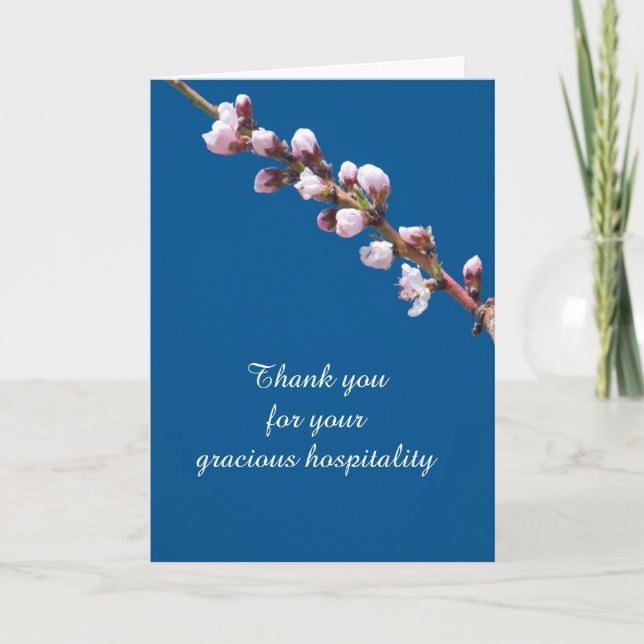Spring Blossoms Template Hospitality Card (Front)