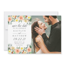 Spring Blossoms Wedding Photo Save The Date