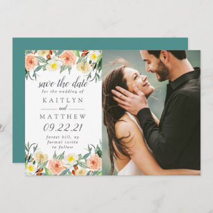 Spring Blossoms Wedding Photo Save The Date