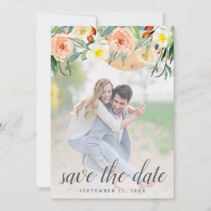 Spring Blossoms Wedding Photo Save The Date