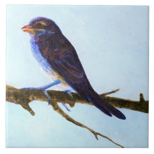 Spring Blue Bird Ceramic Tile