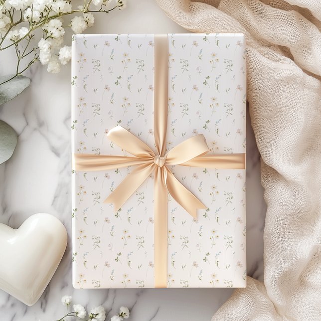 Spring Blue Wildflower Wrapping Paper (Creator Uploaded)