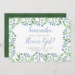 Spring Blueberries Will You Be My Flower Girl? Invitation