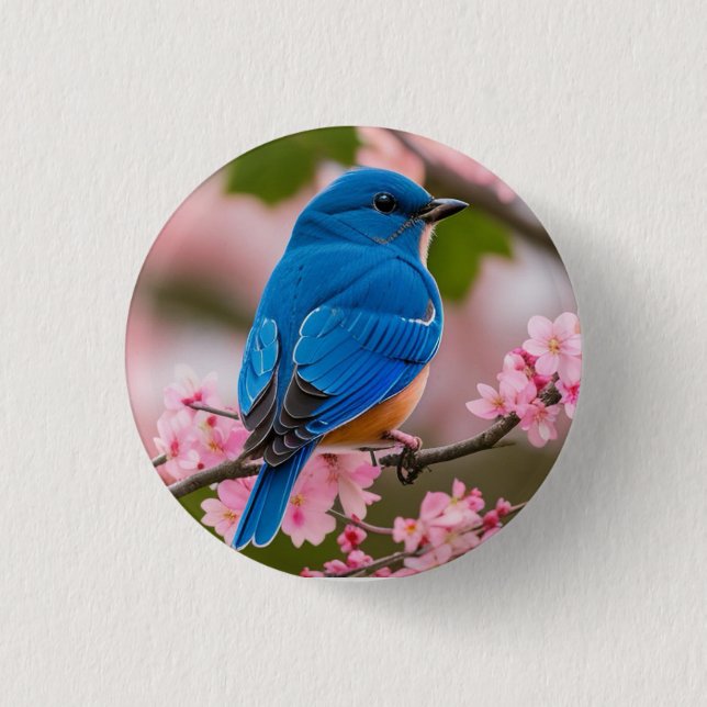 Spring Bluebird 3 Cm Round Badge (Front)