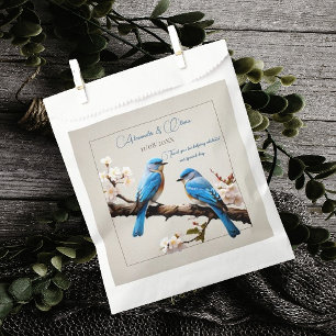 Spring Bluebirds Wedding Favour Bags