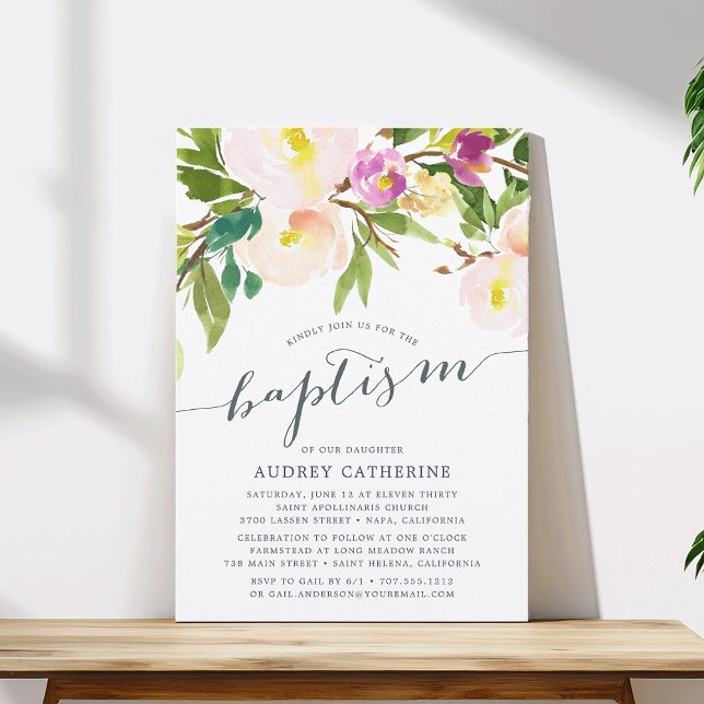 Spring Blush | Baptism Invitation (Creator Uploaded)