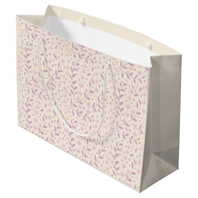 Spring Blush Meadow Branches Large Gift Bag (Back Angled)
