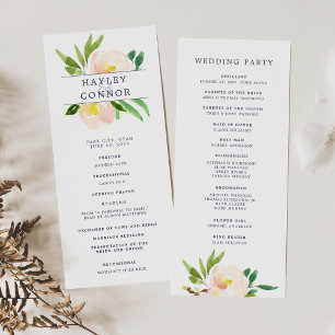 Spring Blush Wedding Ceremony Program Programme