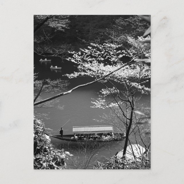 Spring Boating in Arashiyama Postcard (Front)