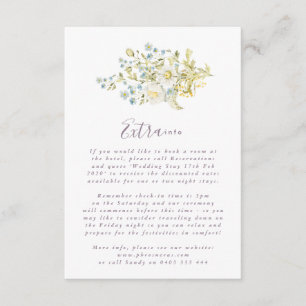 Spring Boho Wildflower Pampas Wedding Enclosure Card