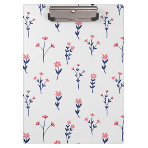 Spring Botanical Decorative Blooming Seamless Clipboard