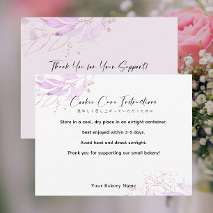 Spring Botanical Farmers Market Cookie Care Thank You Card