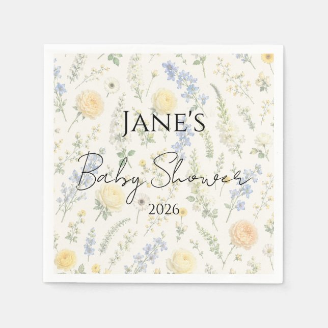 Spring Botanical Napkins (Front)