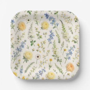 Spring Botanical Paper Plates