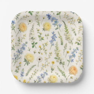 Spring Botanical Paper Plates