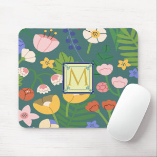 Spring Botanicals Monogram Mouse Mat