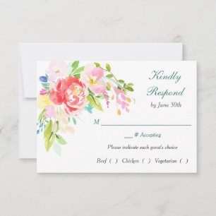 Spring Bouquet Border Rehearsal Dinner RSVP