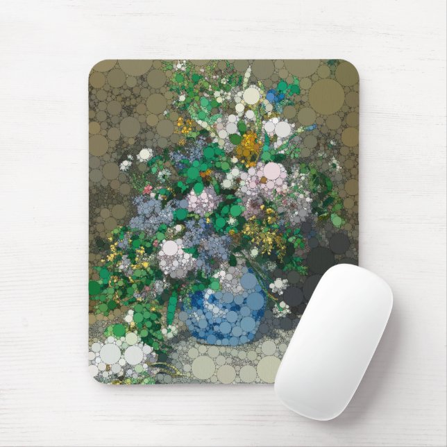 Spring Bouquet by After Pierre-Auguste Renoir Mouse Mat (With Mouse)