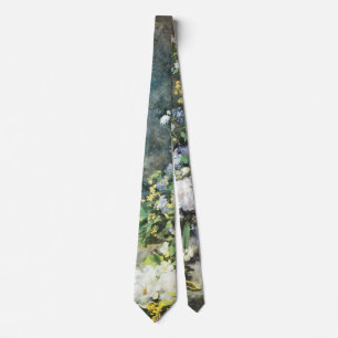 Spring Bouquet by Pierre Renoir, Vintage Flowers Tie