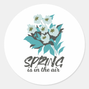 Spring Bouquet Charm - Spring is in the Air Floral Classic Round Sticker